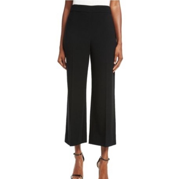 - Rebecca Taylor Black Cropped Wide-Leg pant culottes - Picture 1 of 8
